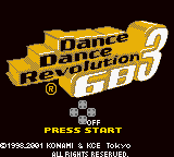 Dance Dance Revolution GB3 (Japan) Title Screen